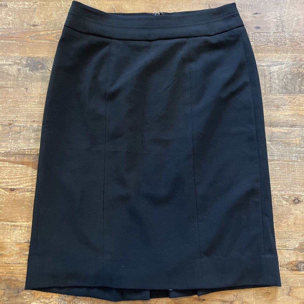 White House Black Market WHBM Women’s Black Polyester Blend Pencil Skirt Size 2